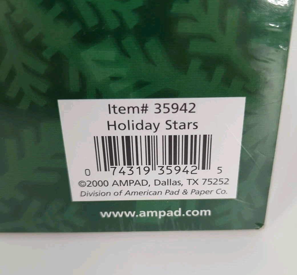 AMPAD Regal Mills Holiday Stars 8.5″ X 11″ Heavyweight Paper 40 sheets Made USA