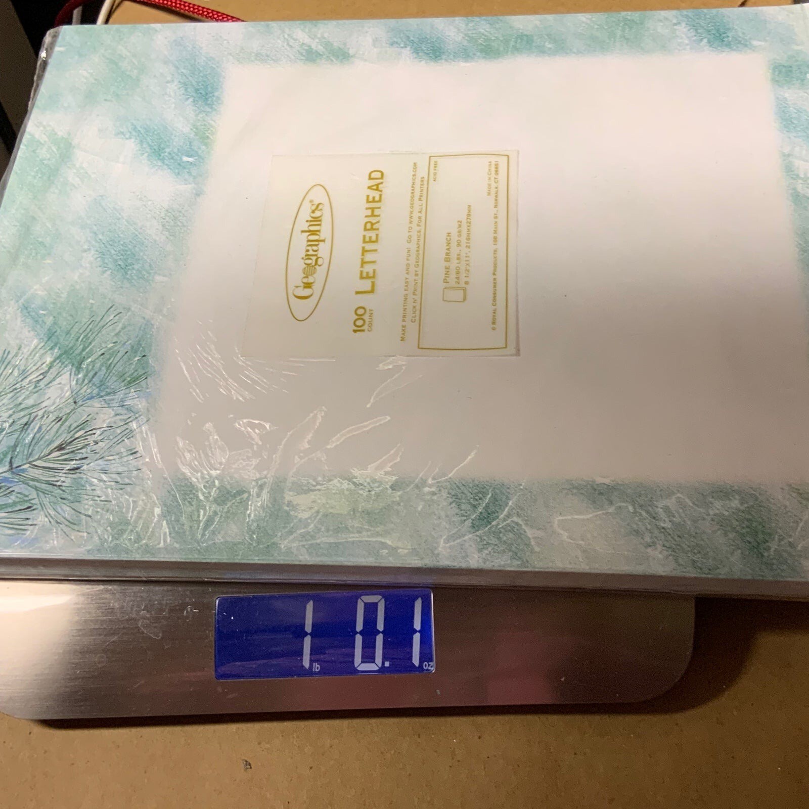 Pine Branch Letterhead Geographics 60 Pounds 8 1/2 x 11 Retro Scrapbooking
