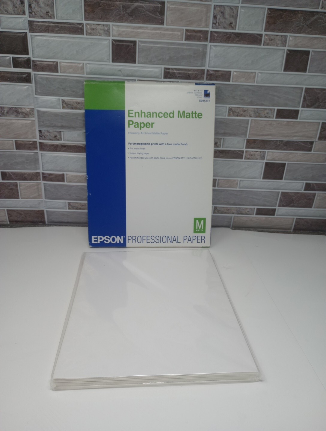 Epson Enhanced Matte Paper 8.5″ x 11″ White 48 SHEETS ONLY S041341