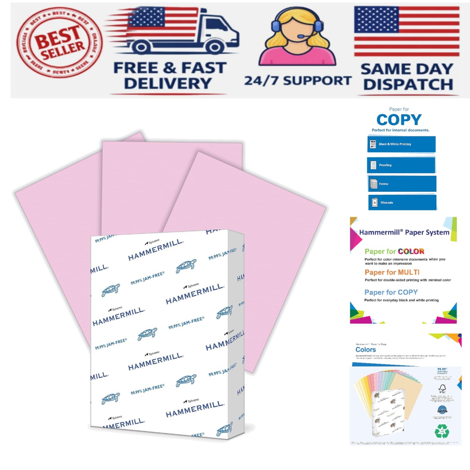 500 Sheets of Smooth 20 lb Lilac Printer Paper, Perfect for Creative Projects