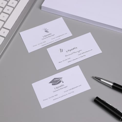 1000 Piece Blank Printable Business Cards 3.5 x 2, Perforated Card Stock Paper
