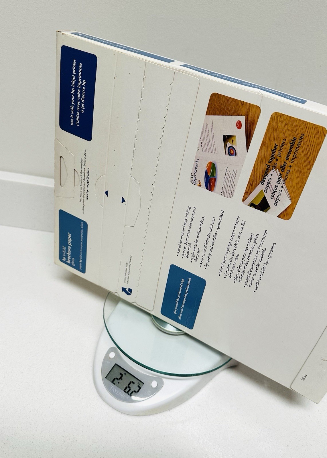 HP Tri-fold Glossy Brochure Paper Inkjet 100 Sheet 8.5×11 44lb Bond