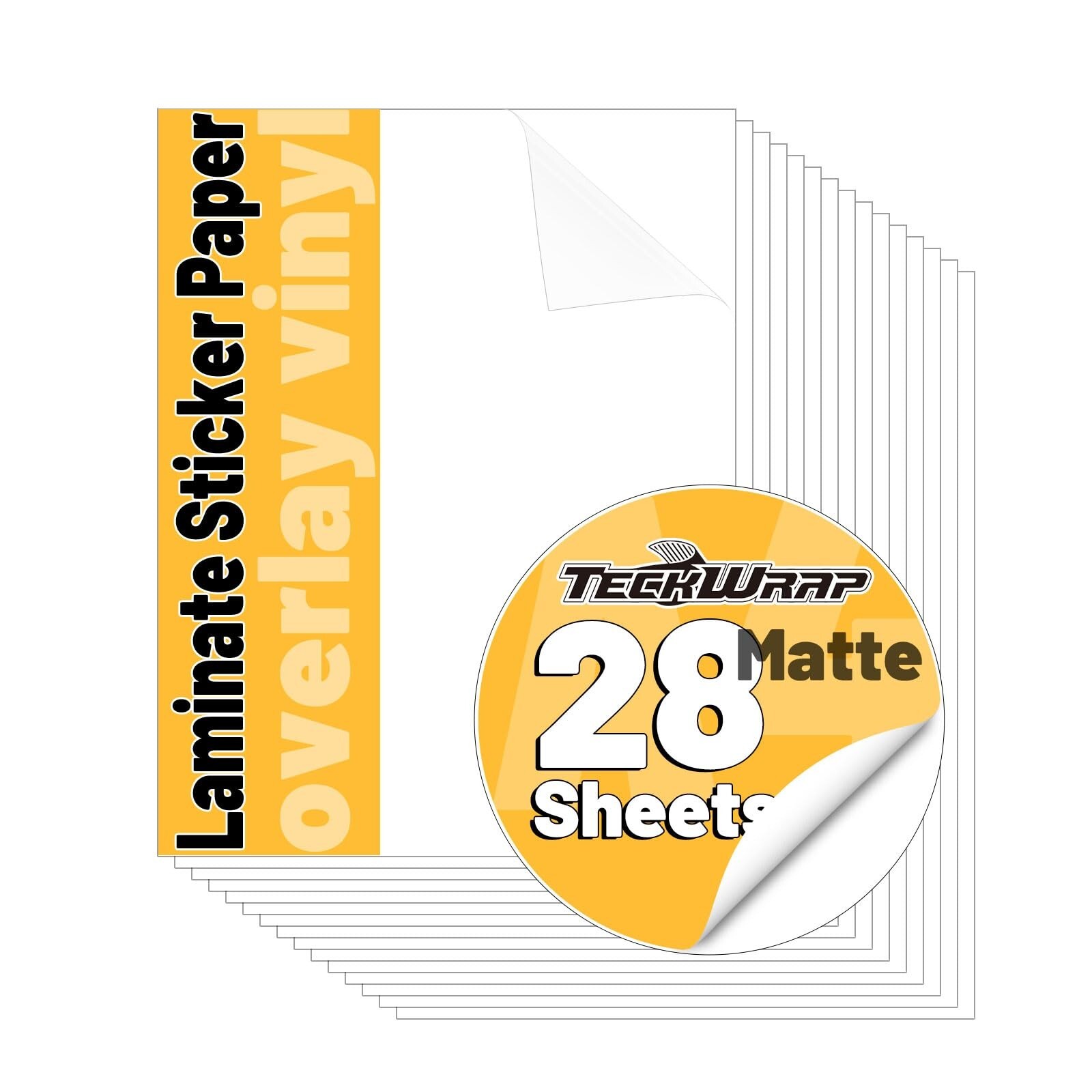 TECKWRAP Self Adhesive Laminating Sheets Clear Sticker Paper for Inkjet Print…