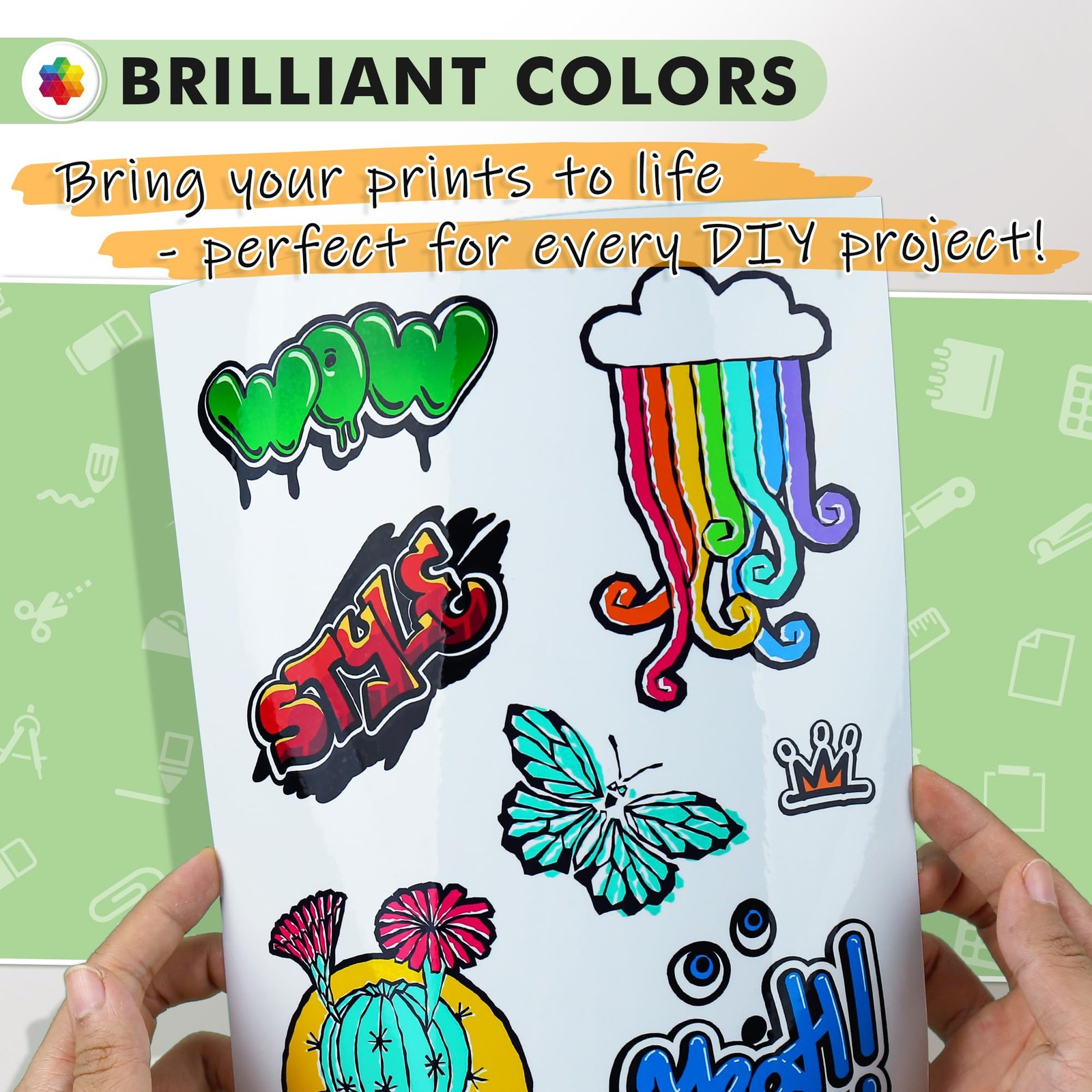 Koala 95% Clear Sticker Paper for Inkjet Printer – Waterproof Printable Vinyl…