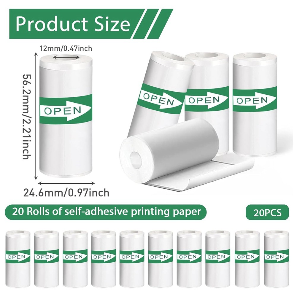 20PCS Printer , Thermal Sticker ,Self-Adhesive, Thermal Printer ,Notes8324