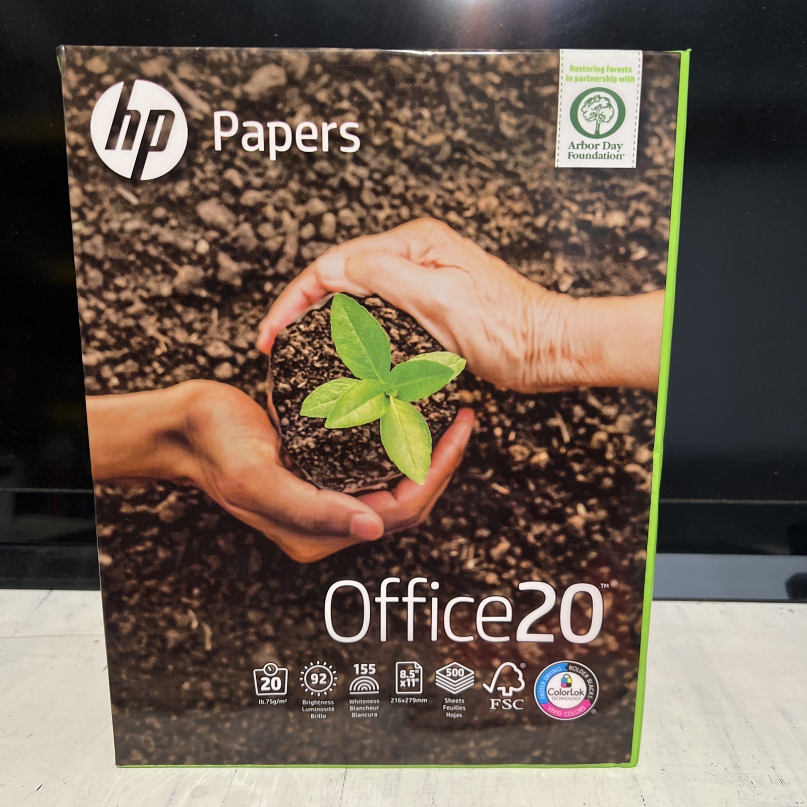 HP Office20 Printer Paper, White Letter Size 8.5″ x 11″, One Ream / 500 Sheets