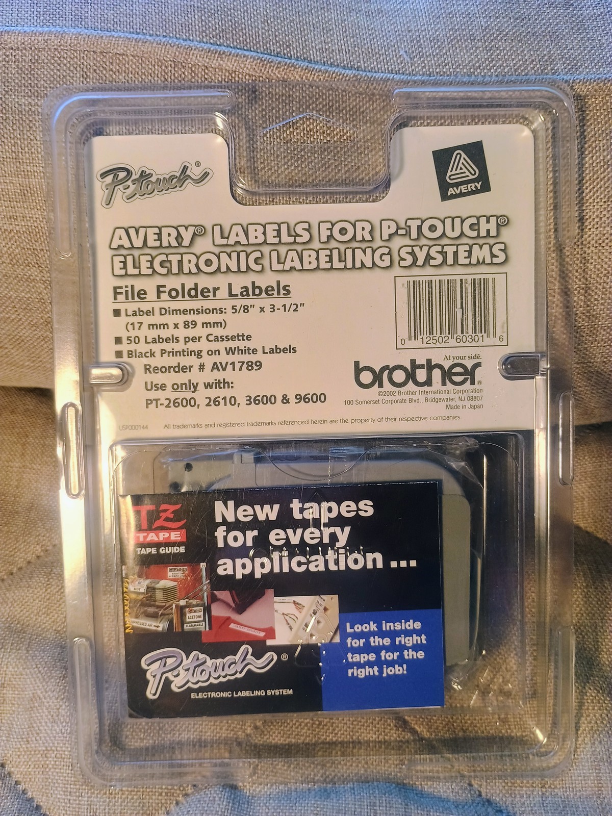 Avery AV1789 P-Touch File Folder Labels – White 5/8″ x 3-1/2″ for Brother