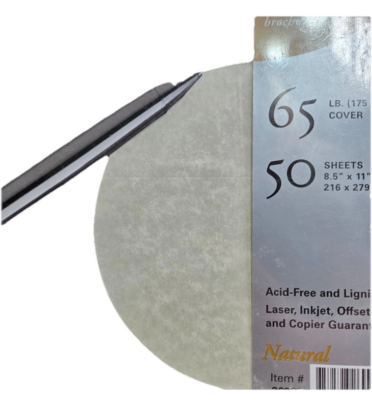 Lot 3 Wausau Astroparche Tri-Fold Brochure Paper Natural Parchment 65lb Sealed