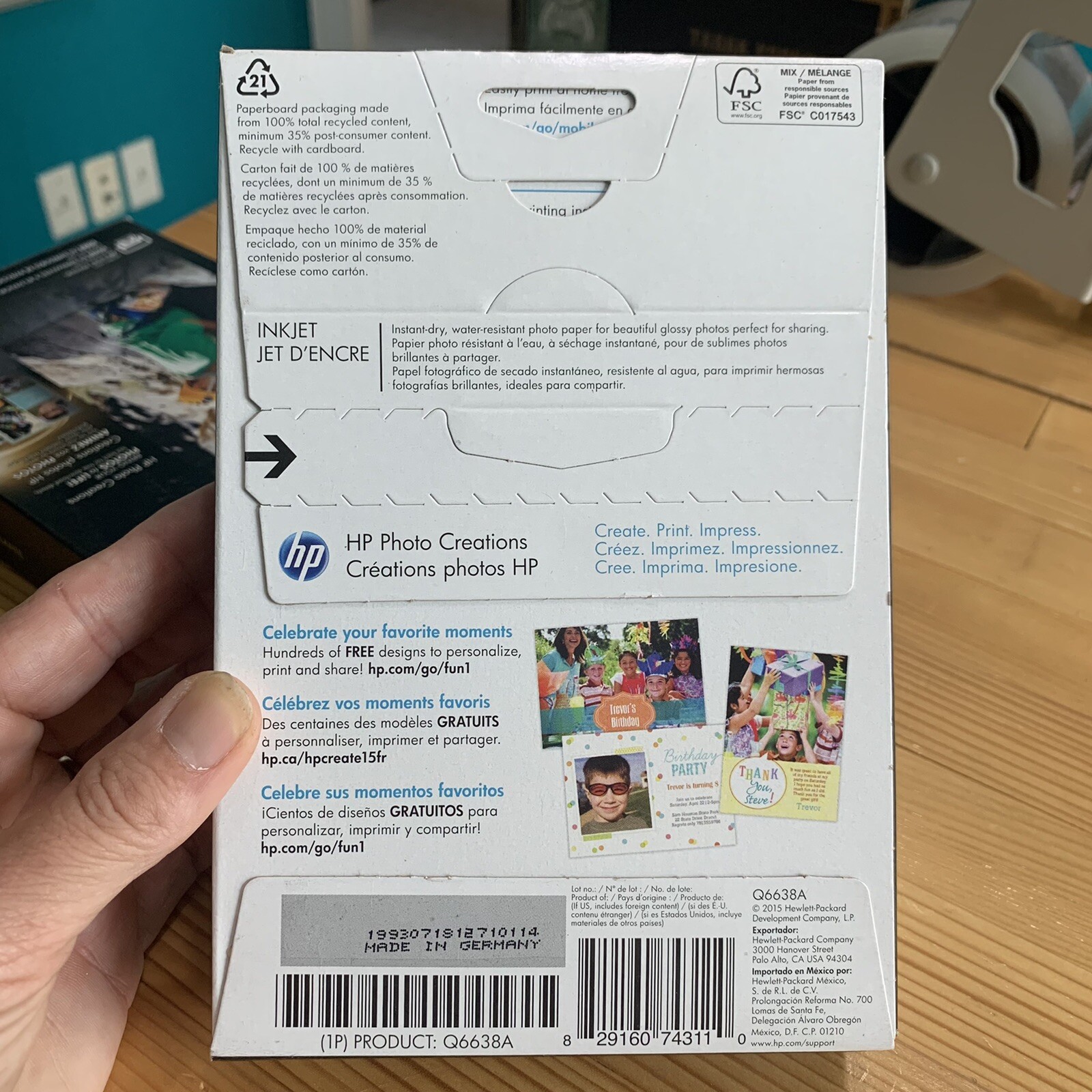 HP Advanced Photo Glossy Q6638A Paper 100 Sheets 4″x6″ 66lb All InkJet Printers