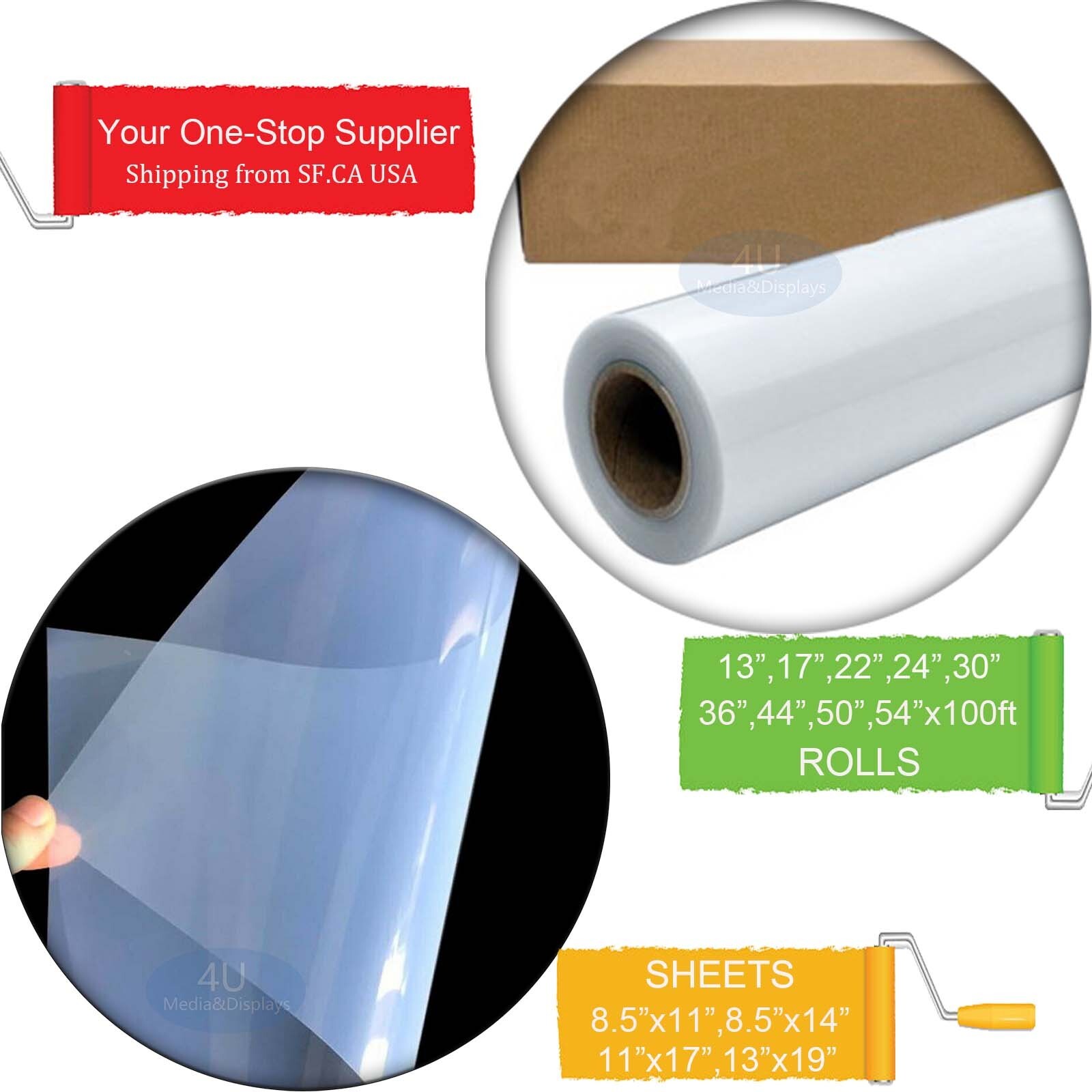 54″x100ft / roll,Waterproof Instant-Dry Inkjet Silk Screen Printing Film Paper