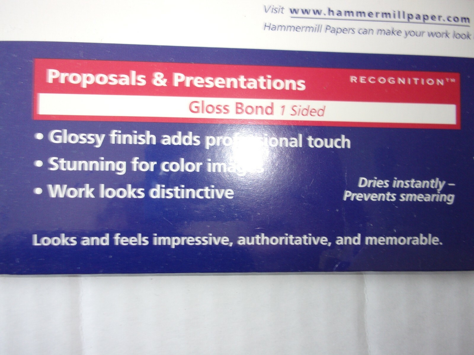 2 Packs-Hammermill 20 Sheets Proposals & Presentations Gloss Bond Paper #08335-0