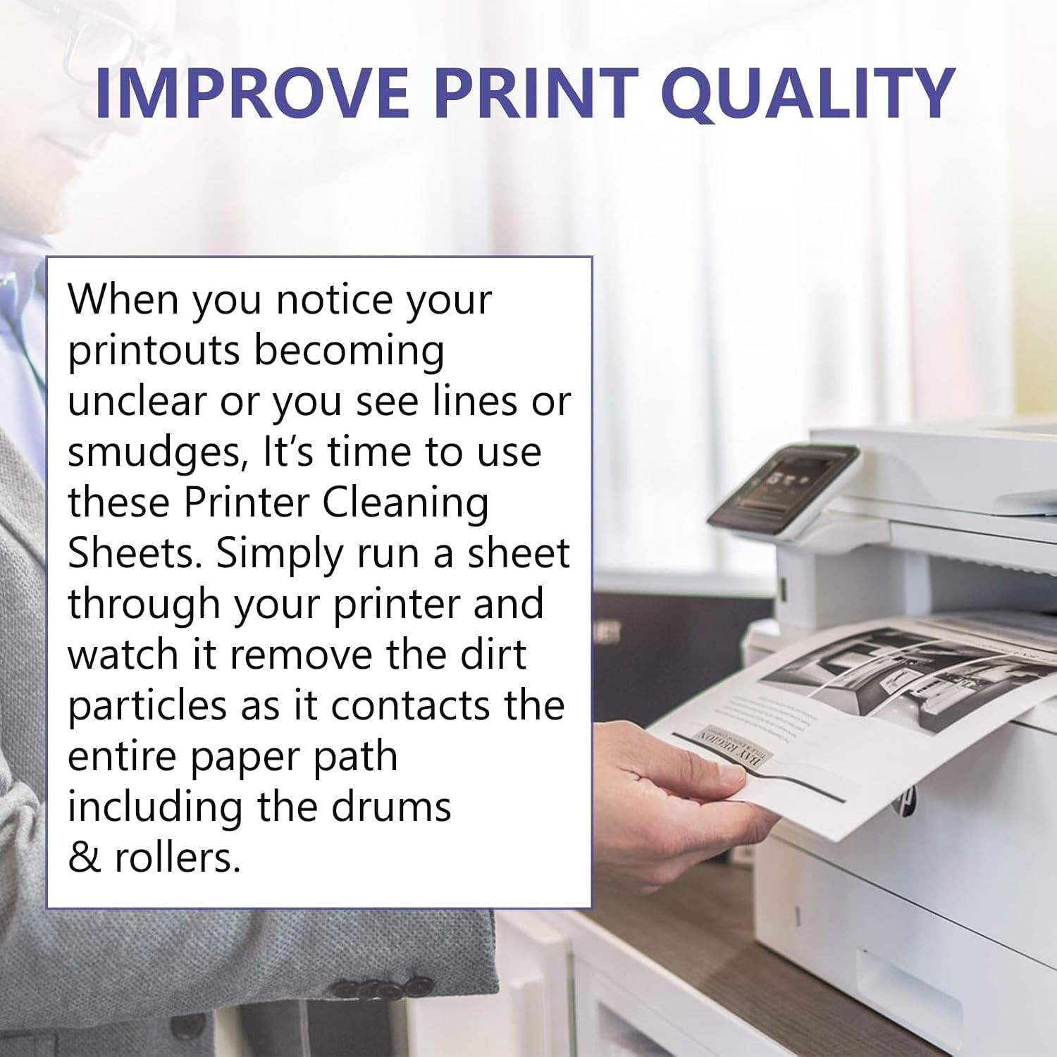 Original Printer Cleaning Sheets – Reliable Solution for Cleaning Rollers & F…