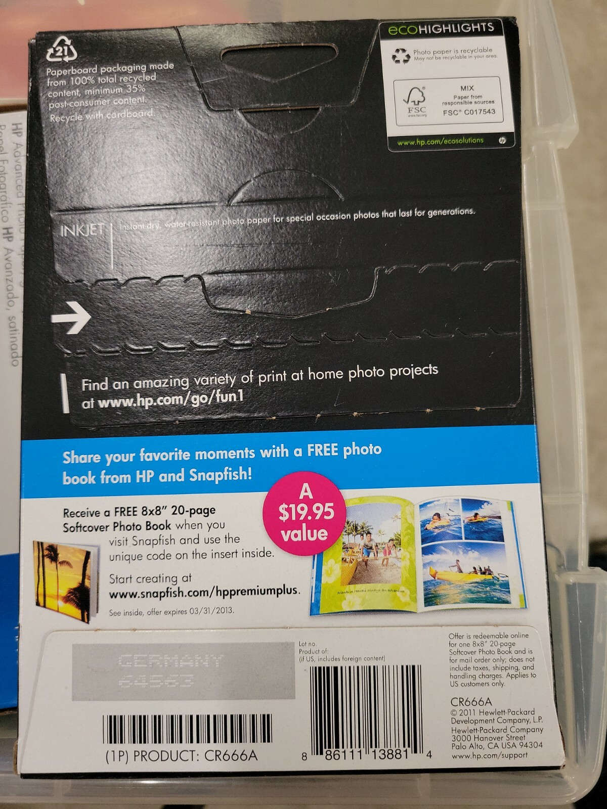HP Premium Plus Photo Paper, Soft Gloss, 4×6, 100 Sheets
