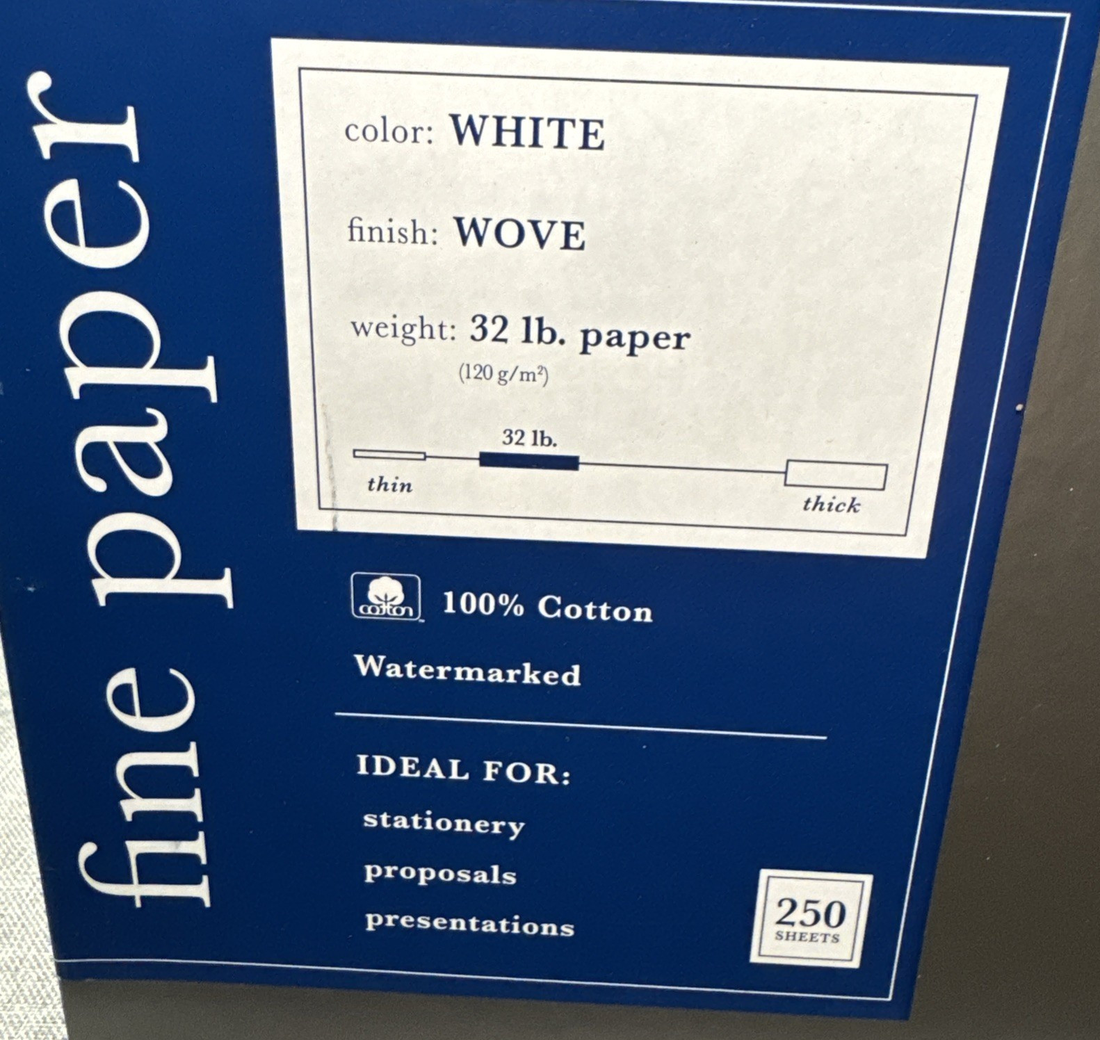 Southworth Parchment Paper 32 lb White Wove 100 Bright 8.5 x 11 750 sheets