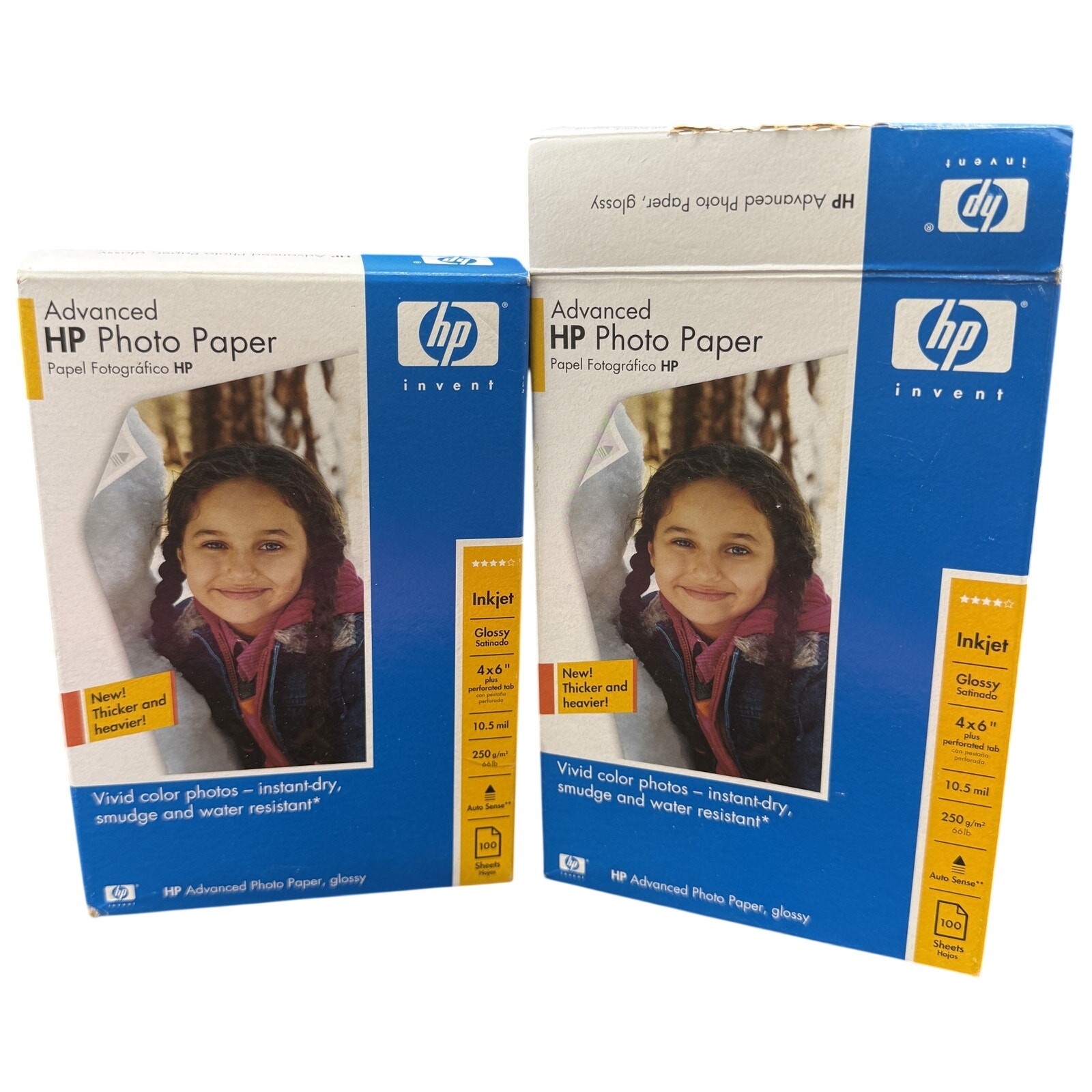 📸 HP 4×6 Advanced Photo Paper Glossy 100 Sheets 2 Pack Bundle Inkjet New Lot