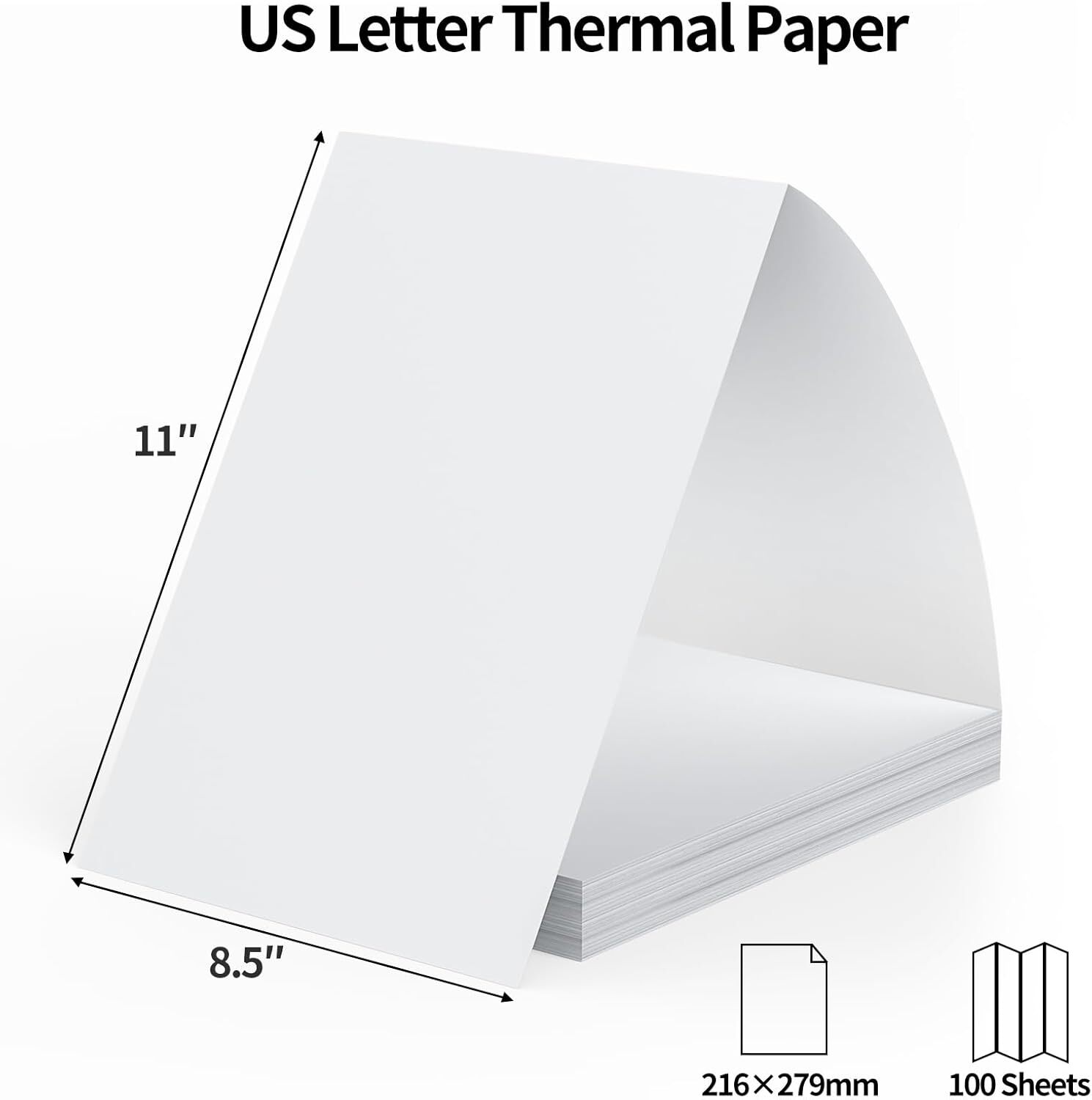 100-1000x Folded Thermal Printer Paper Quick Dry Continuous Paper For M08F M832