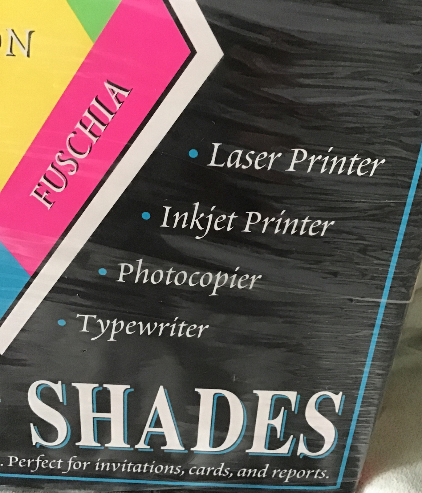 Open Pkg Pen-Tab Industries, Inc. Heavyweight Bond Bright Shades 8.5 x 11” Paper