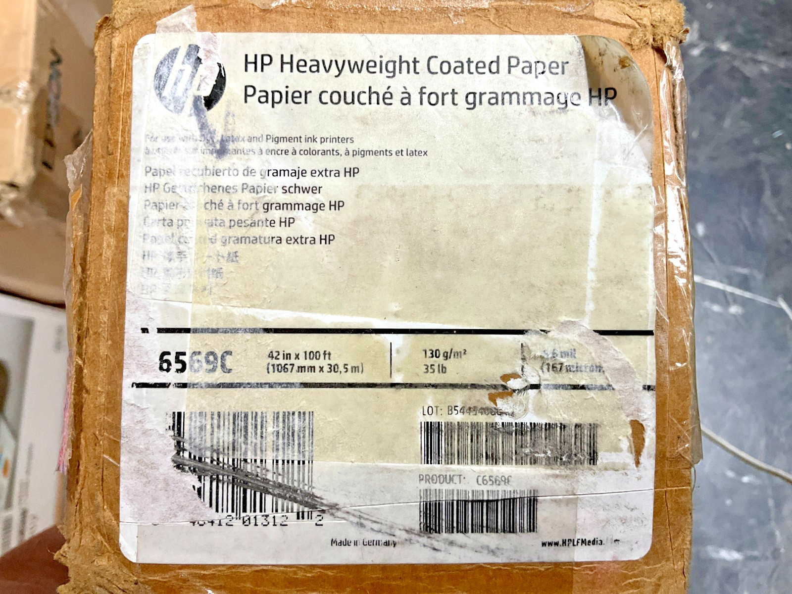 HP DesignJet Heavyweight Coated Paper Roll 42″ x 100 feet C6569C ❤️️✅❤️️✅