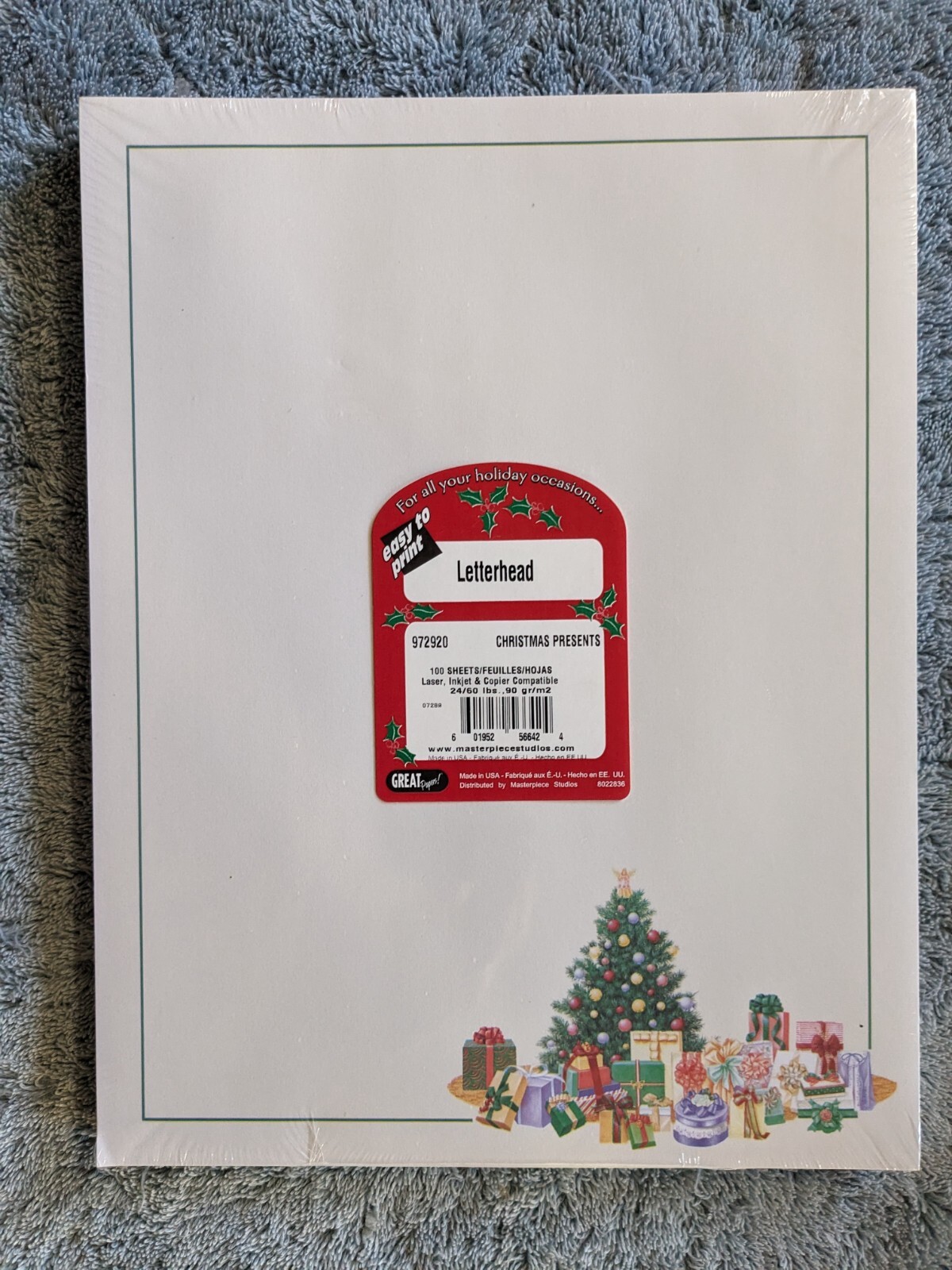Great Papers Letterhead Christmas Presents 100 Sheets 11″X8.5″ Made in USA