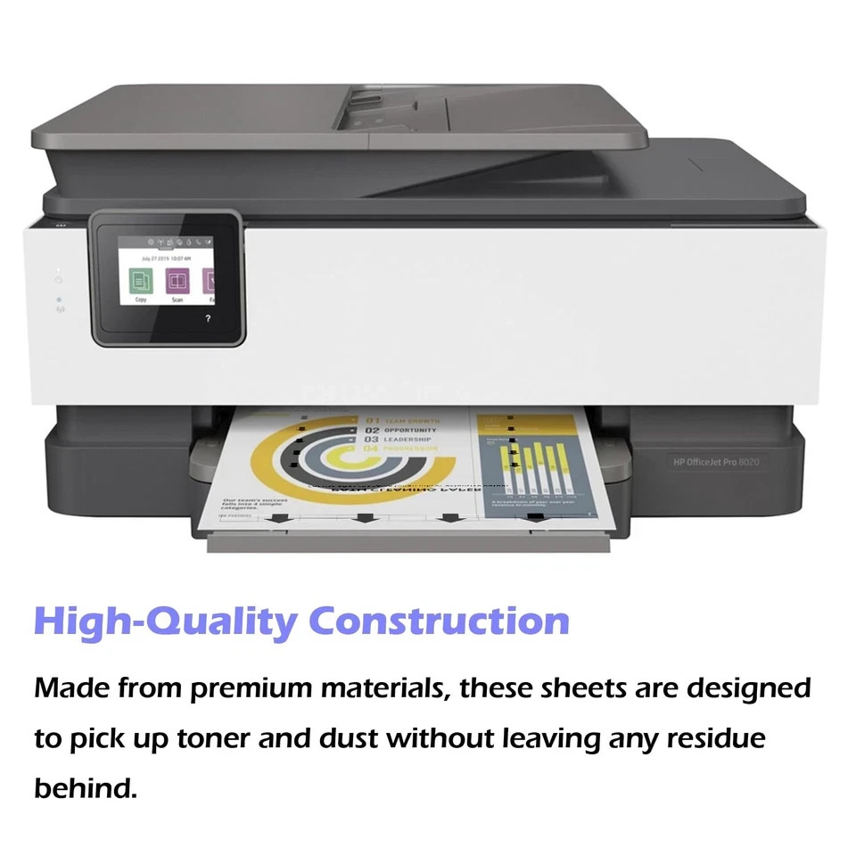 15-Pack Letter Size Printer Cleaning Sheets for Laser and Inkjet Copier