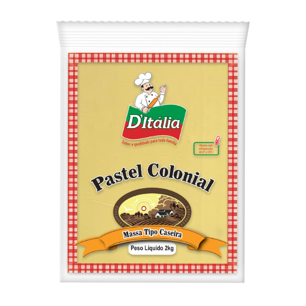Massa para Pastel Colonial Quadrado MPC 2kg