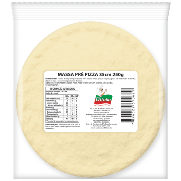 Massa para Pizza Família 35cm 200g